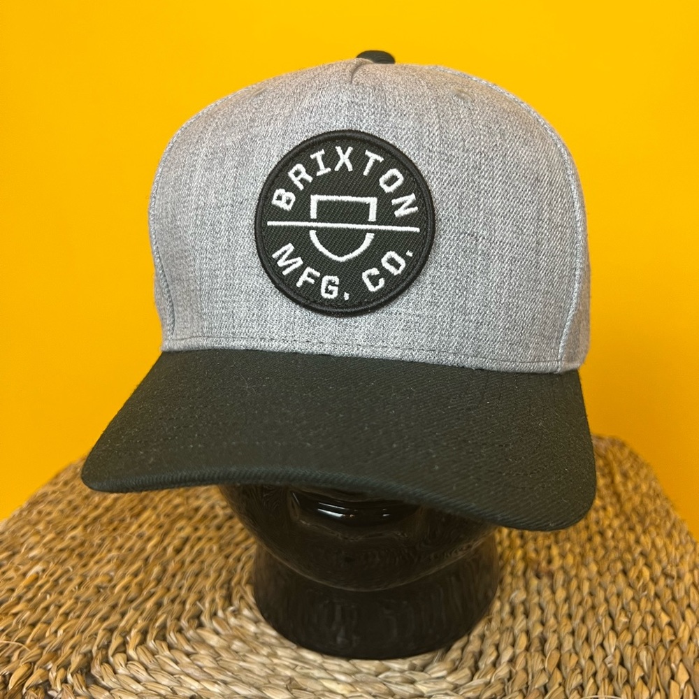 Brixton Grey and Black Snapback